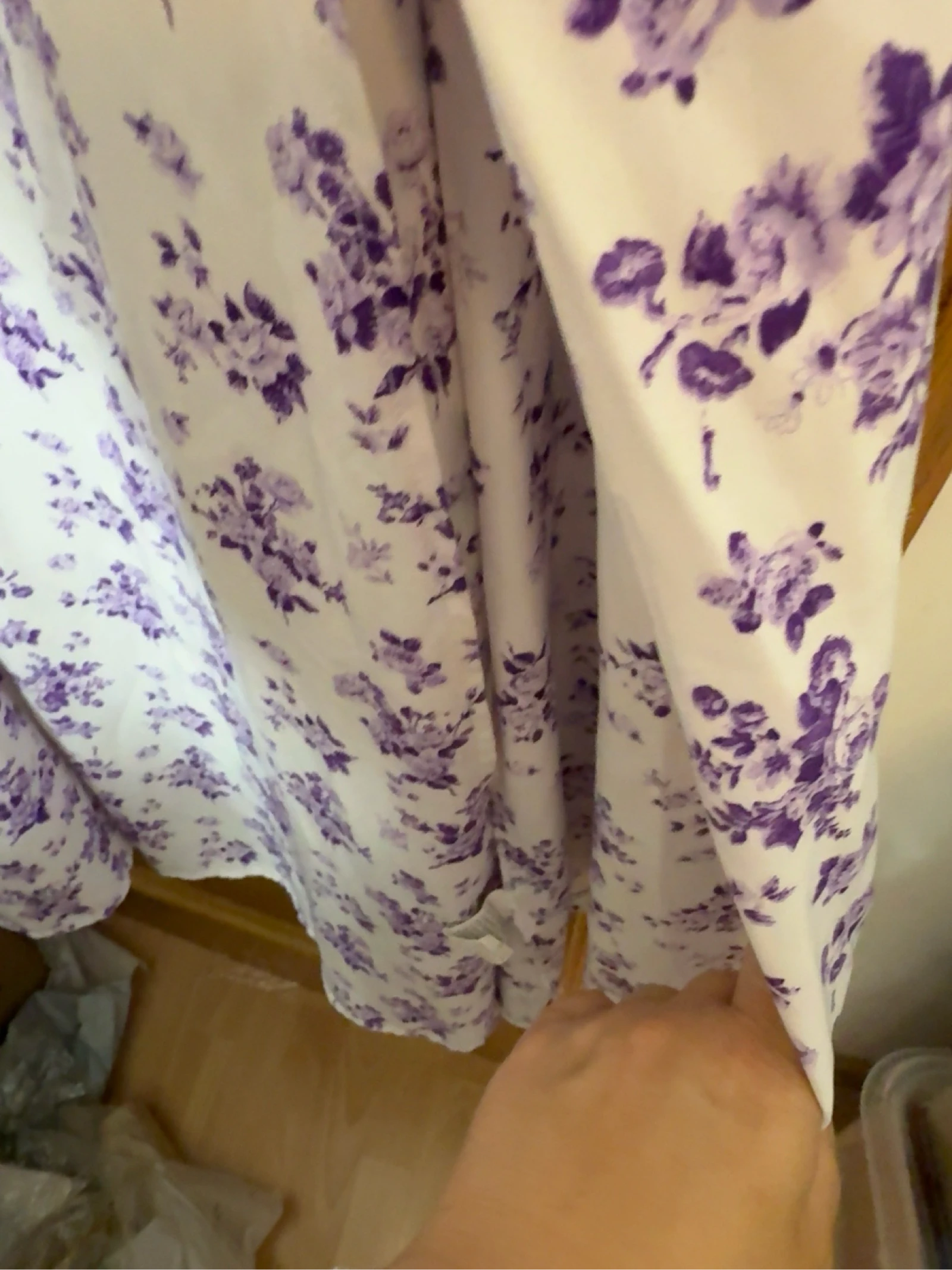 Lange lila bloemenjurk Loness XL 44 – photo 6